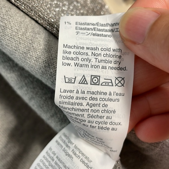 NWT. J. Crew 365 XS Glitter Merino Wool Blend Open Front Jacket Machine Washable - Picture 7 of 10